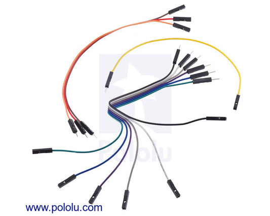 Ribbon Cable Premium Jumper Wires 10-Color M-M 12" (30 cm)