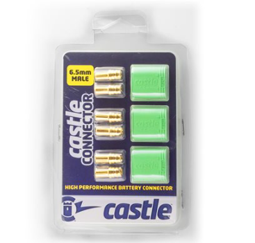 מחברים מקוטבים של Castle - חבילה מרובה של 6.5 מ"מ זכר