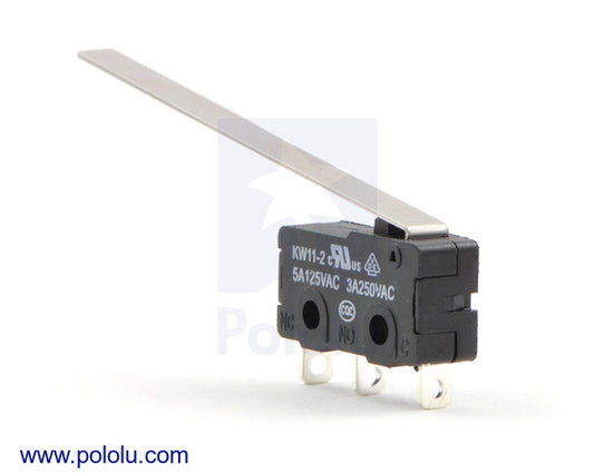 Snap-Action Switch with 50mm Lever: 3-Pin, SPDT, 5A