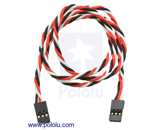 Twisted Servo Extension Cable 24" Female - Female