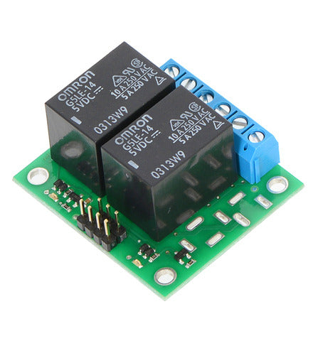 Pololu Basic 2-Channel SPDT Relay Carrier with 5VDC Relays (Assembled)