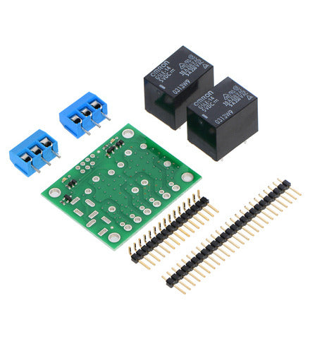 Pololu Basic 2-Channel SPDT Relay Carrier with 5VDC Relays (Partial Kit)